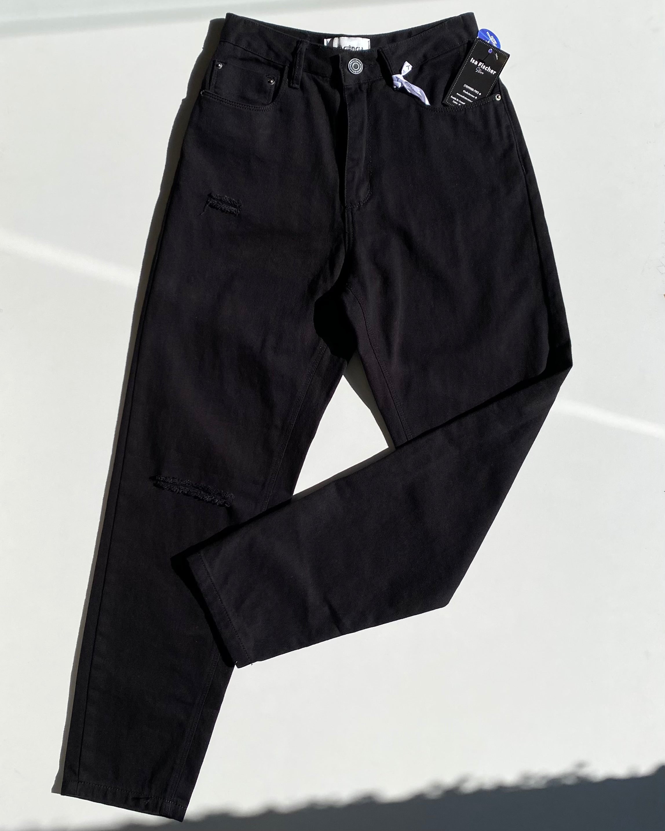 Calça Jeans Mom Black