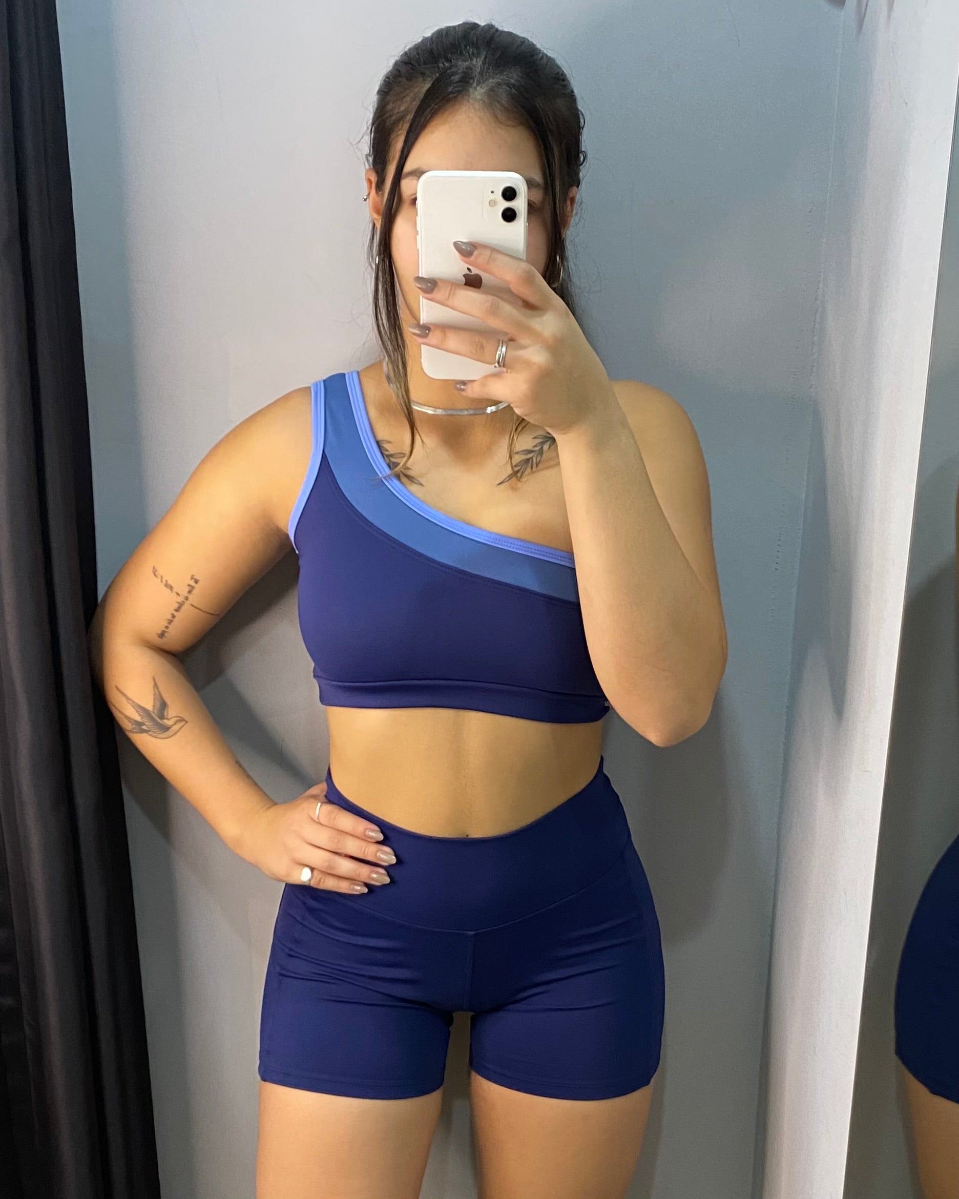 Top Metamorfose Azul Fit